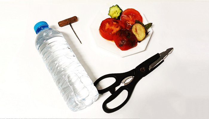 Materiales para hacer una botella para atrapar moscas sin matarlas